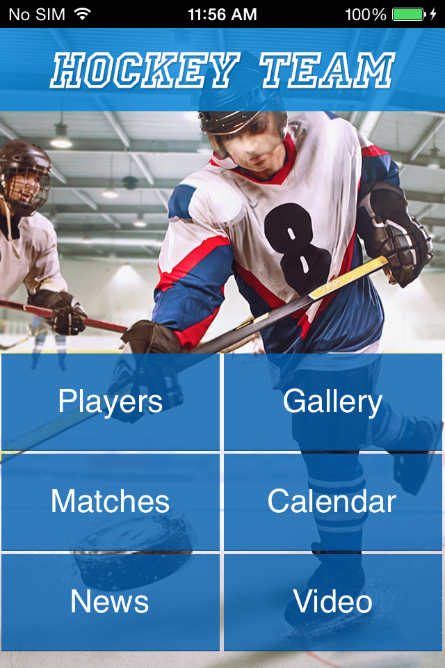 Hockey Team App Templates