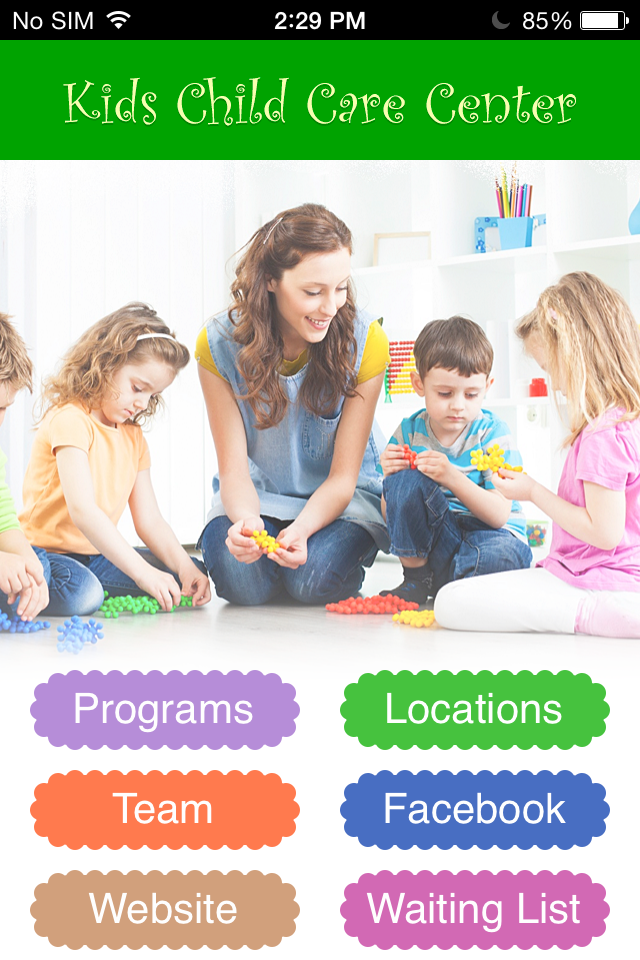 Child Care Services App Templates
