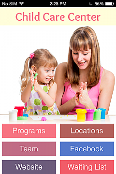 Child Care Center App App Templates