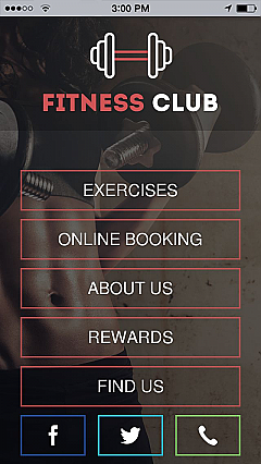 Fitness Club App Templates